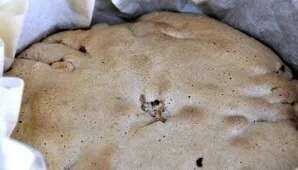 Formą įdėkite į iki 190–200 laipsnių įkaitintą orkaitę 35–40 minučių.